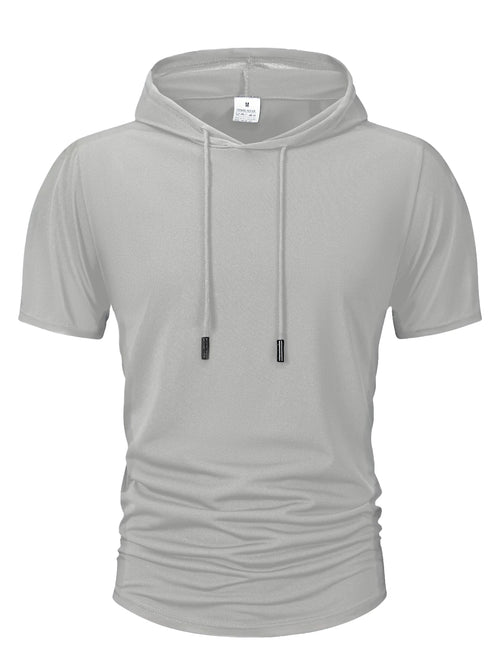 Camiseta Masculina com Capuz | Manga Curta | Streetwear Fitness Verão