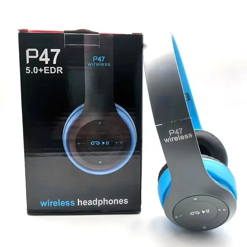 Headphone Bluetooth 5.0 VIKEFON P47 - HiFi Bass, Dobrável, Microfone | 5 Cores