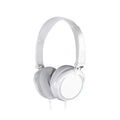Headphone Gamer com Fio 3.5mm VIKEFON - Bass Estéreo, Dobrável, Microfone | Branco e Preto