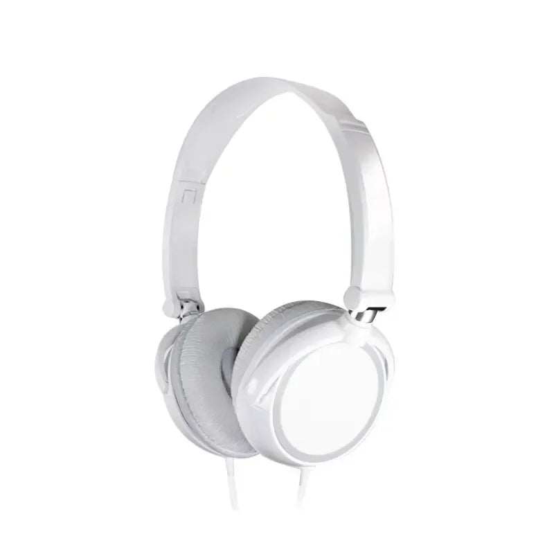Headphone Gamer com Fio 3.5mm VIKEFON - Bass Estéreo, Dobrável, Microfone | Branco e Preto