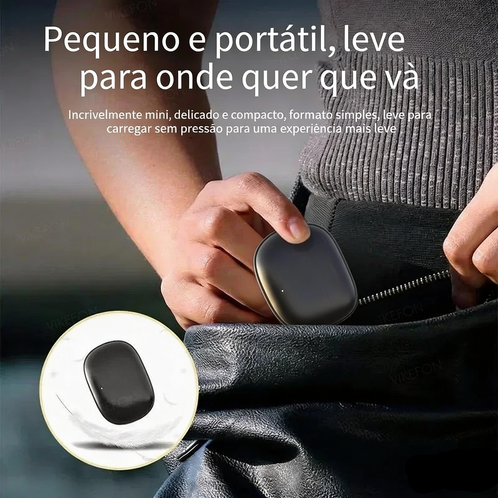 Fone de Ouvido TWS VIKEFON Bluetooth 5.3 - Cancelamento de Ruído, À Prova D'água, Microfone