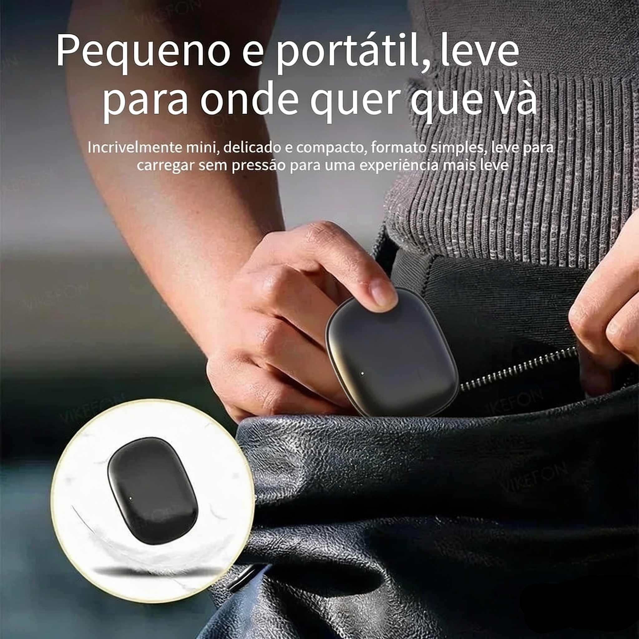 Fone de Ouvido TWS VIKEFON Bluetooth 5.3 - Cancelamento de Ruído, À Prova D'água, Microfone