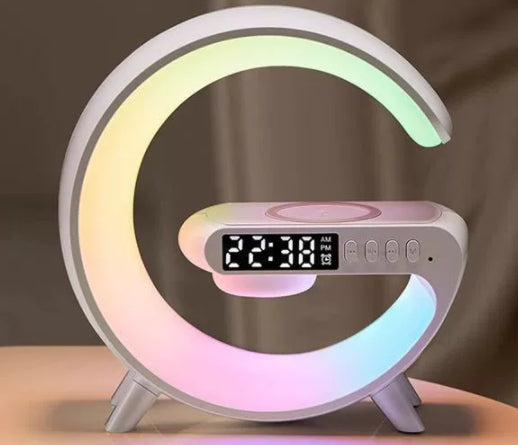 G-Speaker 3 em 1 | Lâmpada LED Inteligente com Bluetooth e Carregador Sem Fio